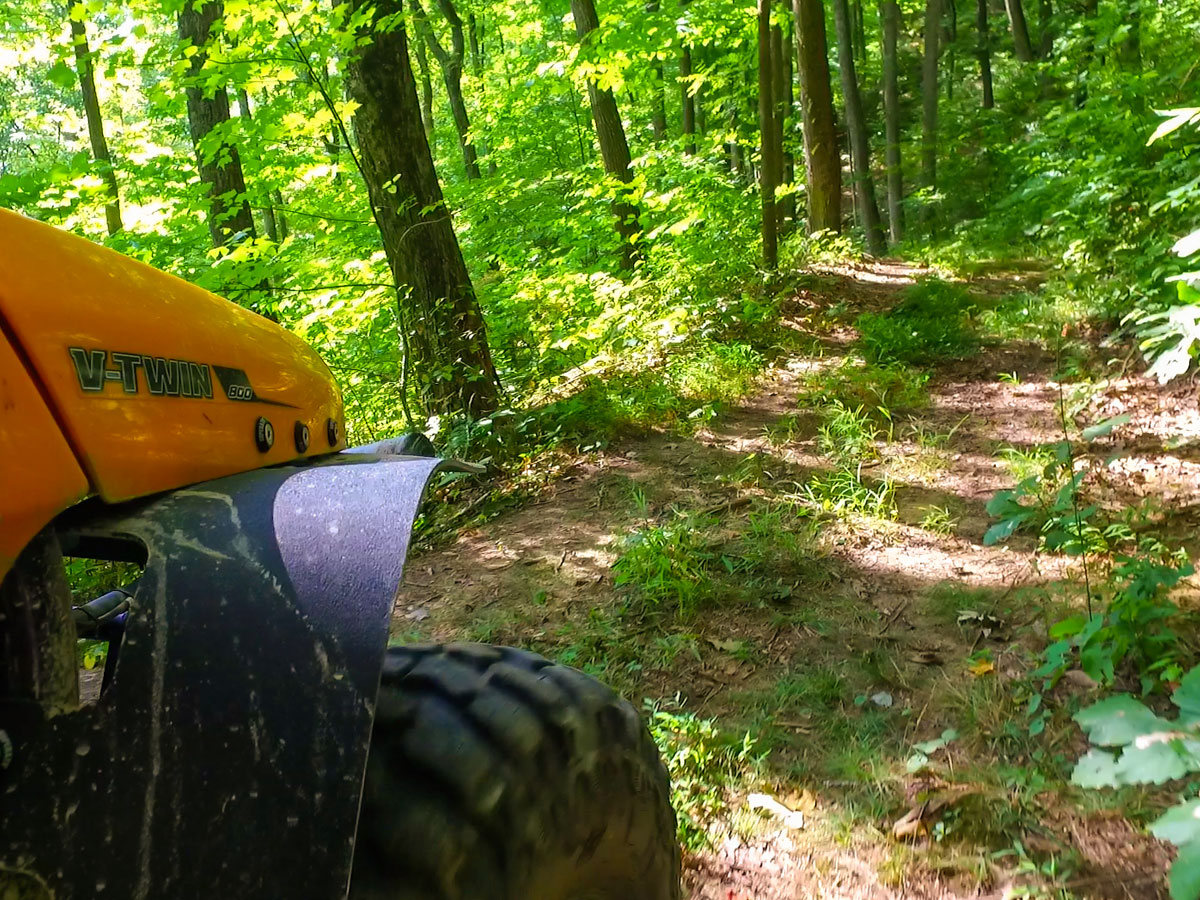 ATV deep in the Kentucky woods