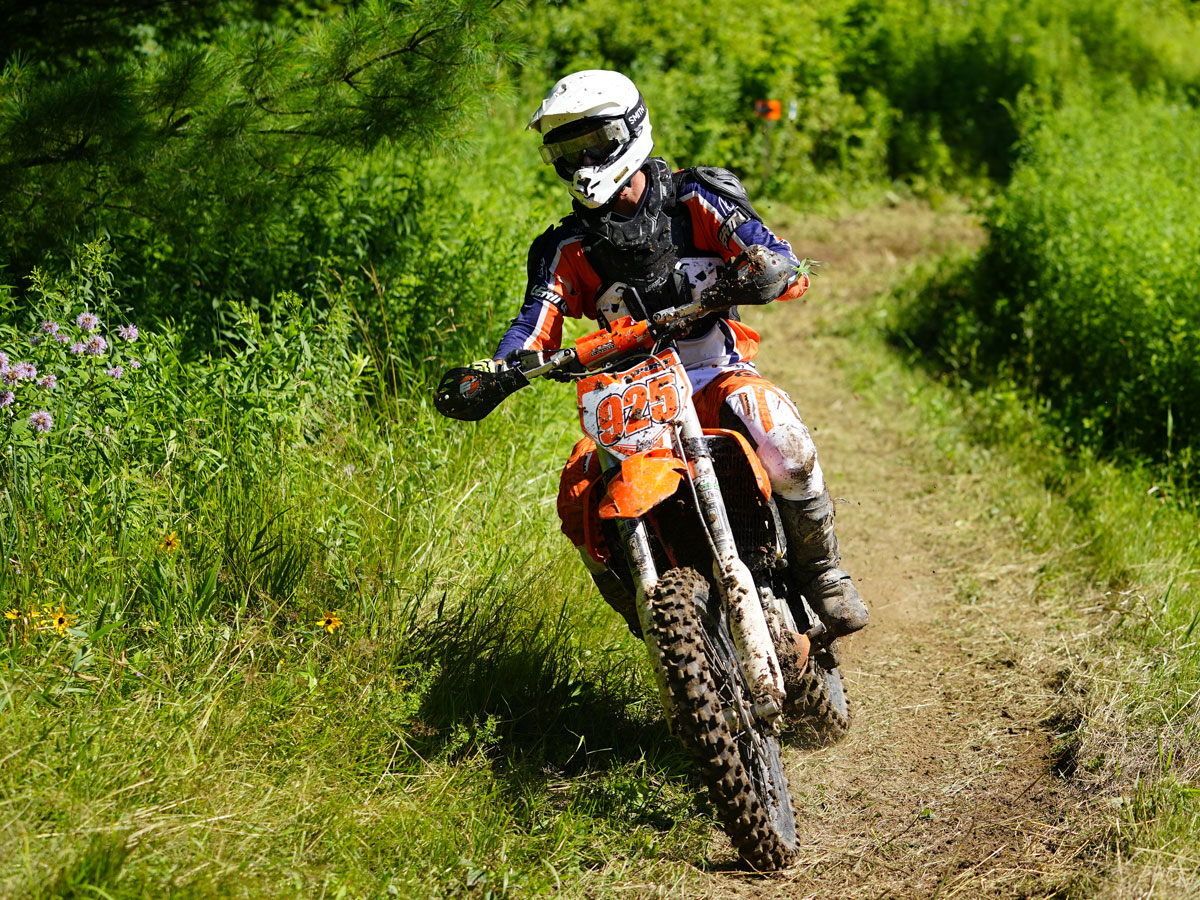 Dirt bike on a mountain trail