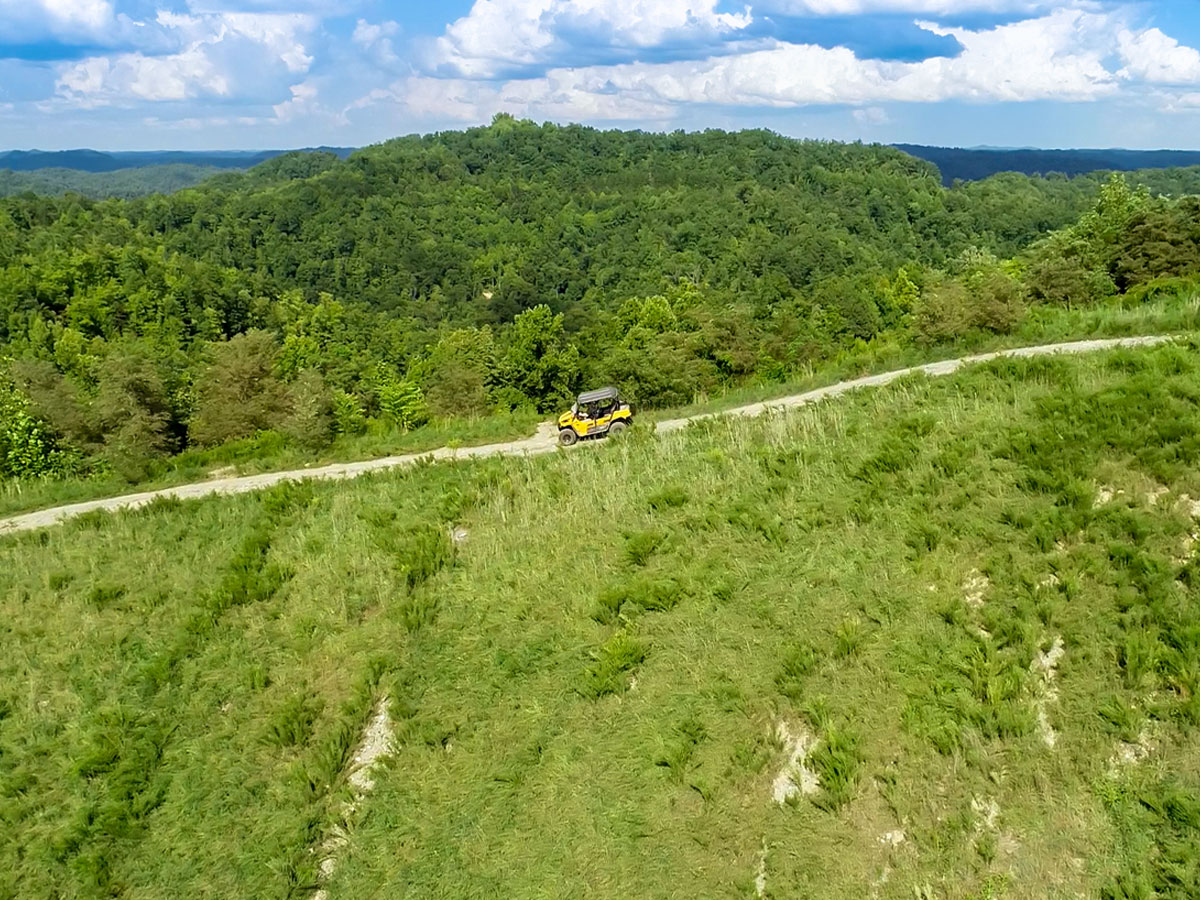ATV riders on an Eastern Kentucky ridgeline trail